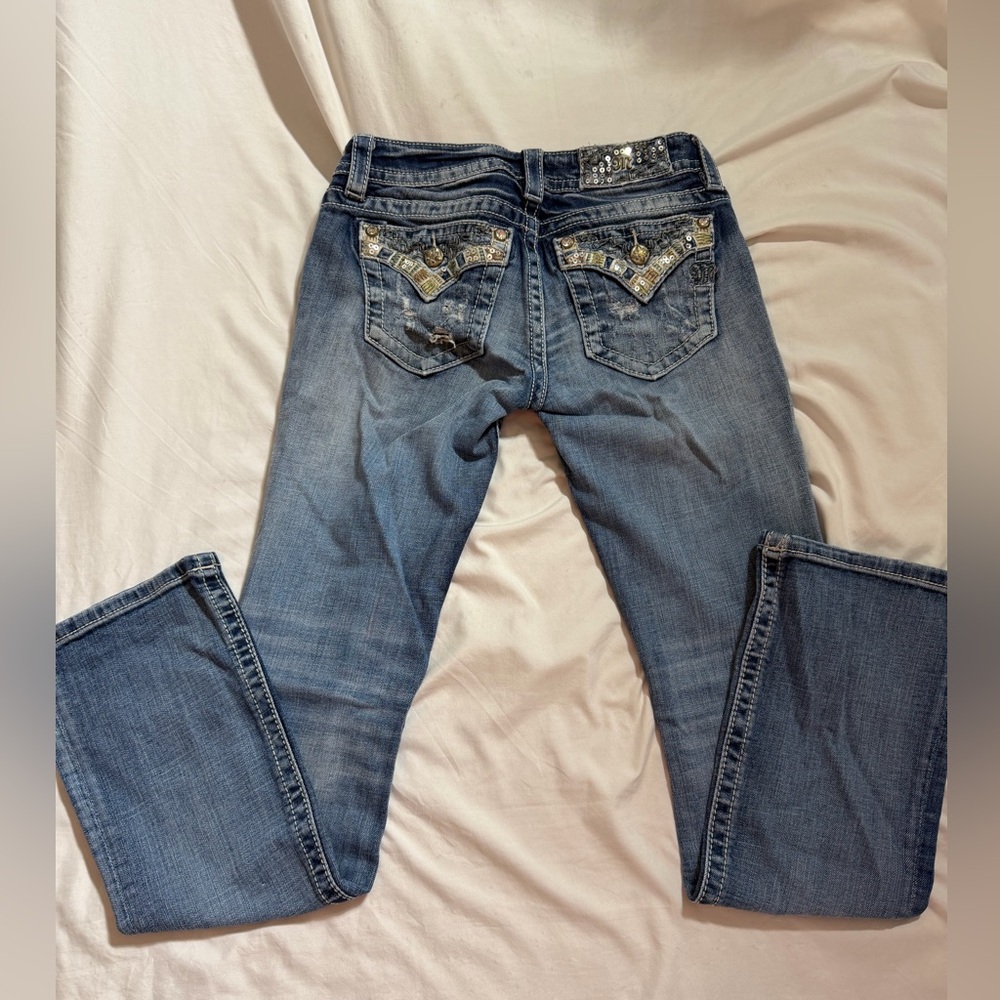 Miss Me Blue Boot Cut Jeans for Women - Picture 2 of 4